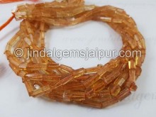 Imperial Topaz Step Cut Cylinder Beads